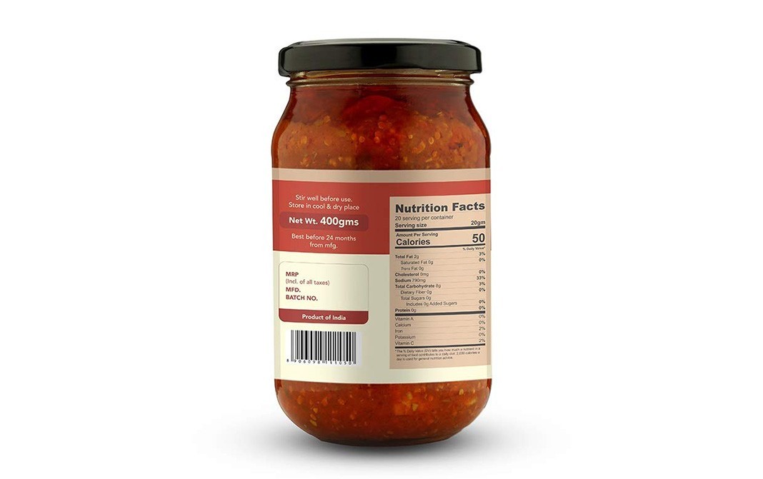 Pursuit Mango Pickle (Hot Pickle)   Glass Jar  400 grams